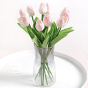 Artificial Tulip Bouquet Silk Vase Decor For Weddings Artificial Tulip Bouquet Silk Vase Decor For Weddings