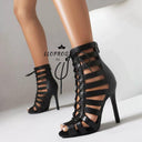 European Chic Cut-Out Peep Toe Heels Stylish Trendsetter European Chic Cut-Out Peep Toe Heels Stylish Trendsetter