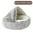 Calming Round Pet Bed House with Self-Warming Plush Design Calming Round Pet Bed House with Self-Warming Plush Design
