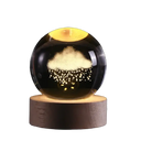 3D Crystal Ball Light Carving Solar System Night Light LED 3D Crystal Ball Light Carving Solar System Night Light LED