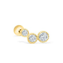 Moon Stud Earring Sterling Silver Jewelry With Zircon Glam Moon Stud Earring Sterling Silver Jewelry With Zircon Glam