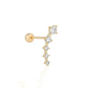 Moon Stud Earring Sterling Silver Jewelry With Zircon Glam Moon Stud Earring Sterling Silver Jewelry With Zircon Glam