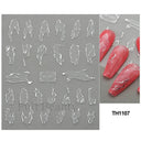 Fantasy Butterfly Nail Decals - Silver Holographic Flames Fantasy Butterfly Nail Decals - Silver Holographic Flames