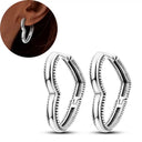 Zircon Heart Shaped Silver Earrings Elegant Gift for Women Zircon Heart Shaped Silver Earrings Elegant Gift for Women