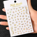 Celestial Gold Nail Art Sticker Set - Sun Moon Star Designs Celestial Gold Nail Art Sticker Set - Sun Moon Star Designs
