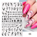 Butterfly and Fruit Nail Sticker Set with 5D Floral Designs Butterfly and Fruit Nail Sticker Set with 5D Floral Designs