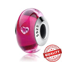 Colorful Heart Murano Glass Charm Sterling Silver for Pandora Colorful Heart Murano Glass Charm Sterling Silver for Pandora