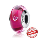 Colorful Heart Murano Glass Charm Sterling Silver Pandora Colorful Heart Murano Glass Charm Sterling Silver Pandora