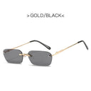 Unisex Rimless Rectangle Sunglasses with UV400 Protection Unisex Rimless Rectangle Sunglasses with UV400 Protection