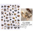 Fantasy Butterfly Nail Decals - Silver Holographic Flames Fantasy Butterfly Nail Decals - Silver Holographic Flames