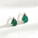 925 Sterling Silver Emerald Gemstone Drop Earrings For Women Girls Birthday Gift 925 Sterling Silver Emerald Gemstone Drop Earrings For Women Girls Birthday Gift