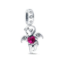 Hot Sale Pandora 925 Owl Charm Blue Zircon And Red Heart Hot Sale Pandora 925 Owl Charm Blue Zircon And Red Heart