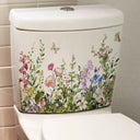 Green Plant Leaves Bathroom Wall Sticker Waterproof Decor Green Plant Leaves Bathroom Wall Sticker Waterproof Decor
