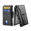 Carbon Fiber Pattern ID Folder Slim Wallet For Men Carbon Fiber Pattern ID Folder Slim Wallet For Men