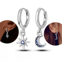 Zircon Heart Shaped Silver Earrings Elegant Gift for Women Zircon Heart Shaped Silver Earrings Elegant Gift for Women