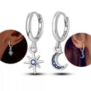 Zircon Heart Shaped Silver Earrings Elegant Gift for Women Zircon Heart Shaped Silver Earrings Elegant Gift for Women