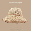 Straw Hat Japanese Style Hand Woven Womens Summer Lace Straw Hat Japanese Style Hand Woven Womens Summer Lace