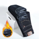 Winter Fleece Thick Jeans Men Business Casual Pants Collection Winter Fleece Thick Jeans Men Business Casual Pants Collection