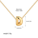 3D Bubble Initial A-Z Mini Necklace Gold Plated Jewelry Gift 3D Bubble Initial A-Z Mini Necklace Gold Plated Jewelry Gift