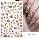 Butterfly and Fruit Nail Sticker Set with 5D Floral Designs Butterfly and Fruit Nail Sticker Set with 5D Floral Designs