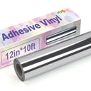 HTVRONT Mirror Metallic Vinyl Roll 12x10ft For Cricut Decor HTVRONT Mirror Metallic Vinyl Roll 12x10ft For Cricut Decor