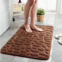 Ultra-Soft Memory Foam Bath Mat with Cobblestone Design Ultra-Soft Memory Foam Bath Mat with Cobblestone Design