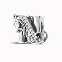 925 Sterling Silver Zircon Vine 26 Letters Pendants Bead 925 Sterling Silver Zircon Vine 26 Letters Pendants Bead