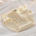 Floral Lace Cotton Panties Comfortable Mid Rise Underwear Floral Lace Cotton Panties Comfortable Mid Rise Underwear