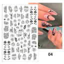 Butterfly and Fruit Nail Sticker Set with 5D Floral Designs Butterfly and Fruit Nail Sticker Set with 5D Floral Designs