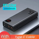 Baseus 65W 30000mAh Portable Power Bank For Fast Charging Baseus 65W 30000mAh Portable Power Bank For Fast Charging