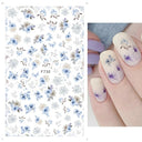 Butterfly and Fruit Nail Sticker Set with 5D Floral Designs Butterfly and Fruit Nail Sticker Set with 5D Floral Designs