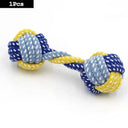 Interactive Dog Toy Set Braided Rope Ball And Dumbbell Interactive Dog Toy Set Braided Rope Ball And Dumbbell