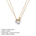 eManco 316L Stainless Steel Two-Color Pendant Necklaces eManco 316L Stainless Steel Two-Color Pendant Necklaces