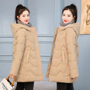 Winter Fashion Women Mid Length Down Cotton Jacket Warm Winter Fashion Women Mid Length Down Cotton Jacket Warm