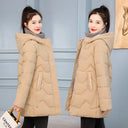 Winter Fashion Women Mid Length Down Cotton Jacket Warm Winter Fashion Women Mid Length Down Cotton Jacket Warm