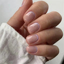 24 Pcs Square Head Coffin Pink Matte French Fake Nails Set 24 Pcs Square Head Coffin Pink Matte French Fake Nails Set