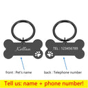 Engraved Pet ID Keychain for Cats & Dogs Personalized Bone Engraved Pet ID Keychain for Cats & Dogs Personalized Bone