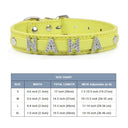 Leather Personalized Pet Collar With Rhinestone Letters Leather Personalized Pet Collar With Rhinestone Letters
