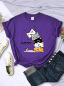 Sleeping Cats Stack T-Shirt for Playful Feline Comfort Sleeping Cats Stack T-Shirt for Playful Feline Comfort