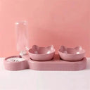 Automatic Pet Feeder Water Dispenser With Raised Stand Automatic Pet Feeder Water Dispenser With Raised Stand