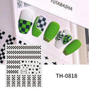 Marble Blue Nail Art Stickers Golden Wave Line Kit Set Marble Blue Nail Art Stickers Golden Wave Line Kit Set