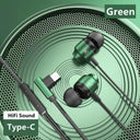 Enhanced Gaming Wired Earphones Premium Green Metal Earbuds Enhanced Gaming Wired Earphones Premium Green Metal Earbuds