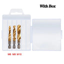 Tap Drill Bit Set Titanium Plated HSS Screw Thread Hex Shank Kit Tap Drill Bit Set Titanium Plated HSS Screw Thread Hex Shank Kit