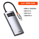 Baseus USB Type C HUB USB C to HDMI Compatible RJ45 SD Reader Baseus USB Type C HUB USB C to HDMI Compatible RJ45 SD Reader