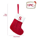Personalized Snowflake Knit Christmas Stocking Joyful Decor Personalized Snowflake Knit Christmas Stocking Joyful Decor