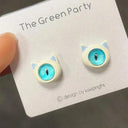 Kiss Jewelry Cute Monster Eyes Stud Earrings Trendy Kpop Fashion Gift Kiss Jewelry Cute Monster Eyes Stud Earrings Trendy Kpop Fashion Gift