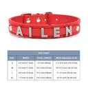 Leather Personalized Pet Collar with Rhinestone Letters for Dogs Leather Personalized Pet Collar with Rhinestone Letters for Dogs