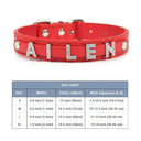 Leather Personalized Pet Collar With Rhinestone Letters Leather Personalized Pet Collar With Rhinestone Letters