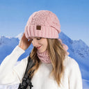 Women Knitted Hat Scarf Set for Outdoor Cycling Warm Protection Women Knitted Hat Scarf Set for Outdoor Cycling Warm Protection