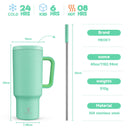 Meoky 40oz Tumbler With Handle Straw Stainless Steel Gift Meoky 40oz Tumbler With Handle Straw Stainless Steel Gift